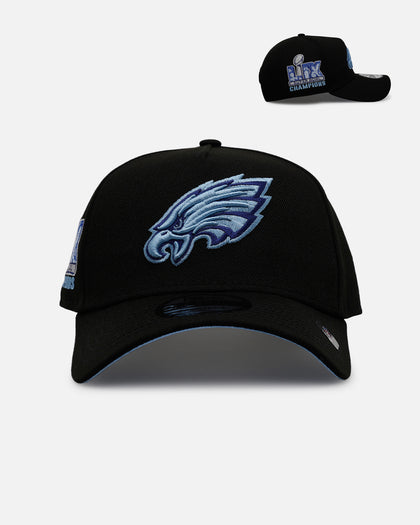 New Era Philadelphia Eagles 'Black And Sky Blue' 9FORTY A-Frame Snapback Black/Sky Blue