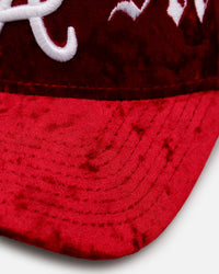New Era Atlanta Braves 'Crushed Velvet Dreams' 9FORTY A-Frame Snapback Maroon