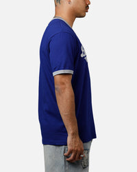 New Era Los Angeles Dodgers Throwback V-Neck T-Shirt Royal Blue