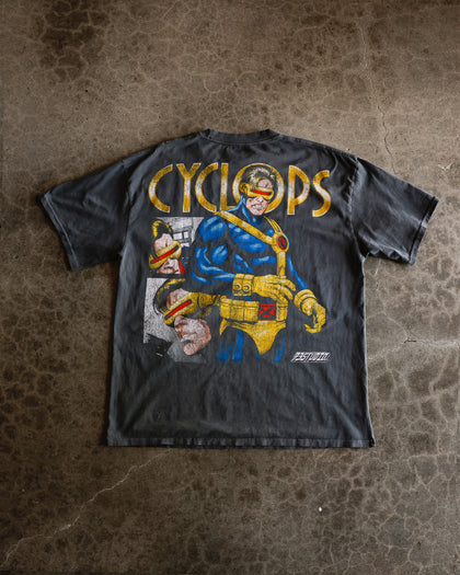 73Studio Marvel X-Men Cyclops Vintage T-Shirt Charcoal
