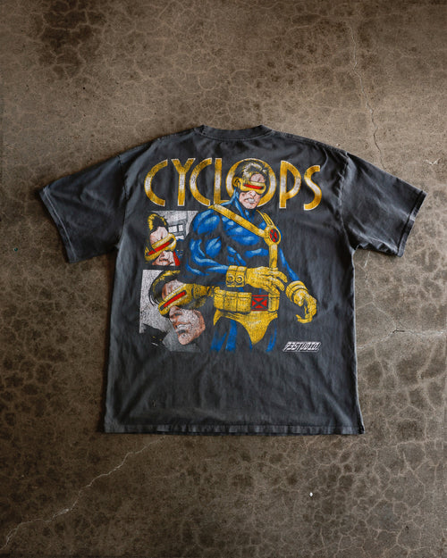 73Studio Marvel X-Men Cyclops Vintage T-Shirt Charcoal