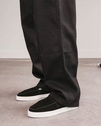 Saint Morta Hemisphere Suede Slip On Loafer Black/White
