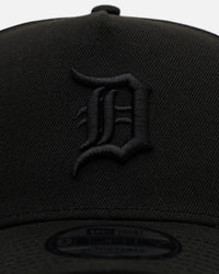 New Era Detroit Tigers 'Easy Black' 9FORTY A-Frame Snapback Black/Black