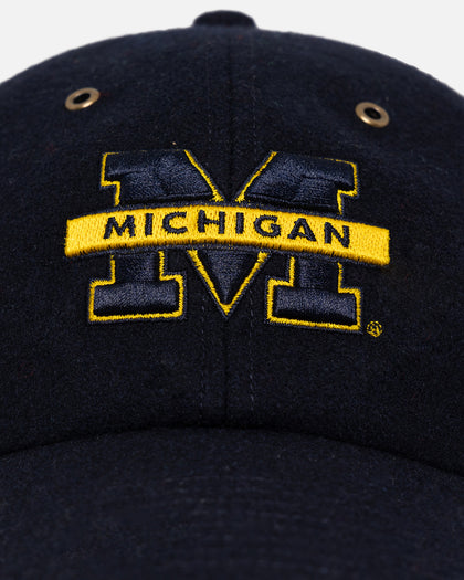 47 Brand Michigan Wolverines Wooly Clean Up Strapback Navy