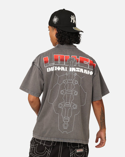Loiter Digital Insanity Vintage T-Shirt Charcoal