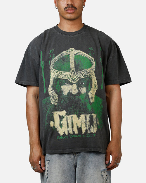 73Studio X Lord Of The Rings Gimli Toss Heavyweight T-Shirt Black Wash