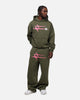 Loiter Hybrid Premium Hoodie Olive/Pink