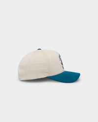 Mitchell & Ness Charlotte Hornets Pro Crown Snapback Off White/Teal