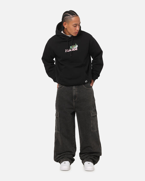 X-Large Baggy Cargo Bull Denim 91 Pants Black