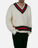MNML Classic V Neck Sweater Off White