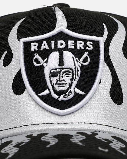New Era Las Vegas Raiders 'Metallic Flames' 9FORTY A-Frame Snapback Black/Silver