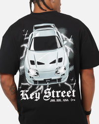 Key Street Lightning T-Shirt Black