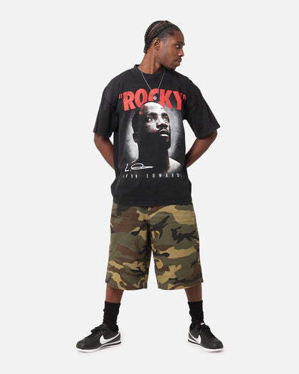 UFC By Culture Kings Leon 'Rocky' Edwards Vintage T-Shirt Black Acidwash