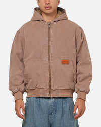 Carre Sherpa Lined Hoodie Washed Tan