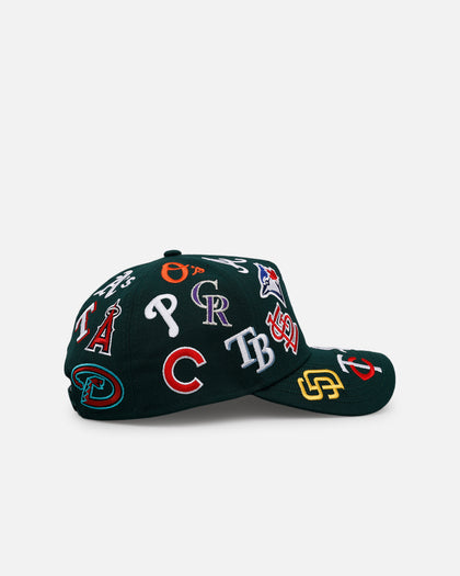 New Era MLB 'All Over Leagues' 9FORTY A-Frame Snapback Dark Green