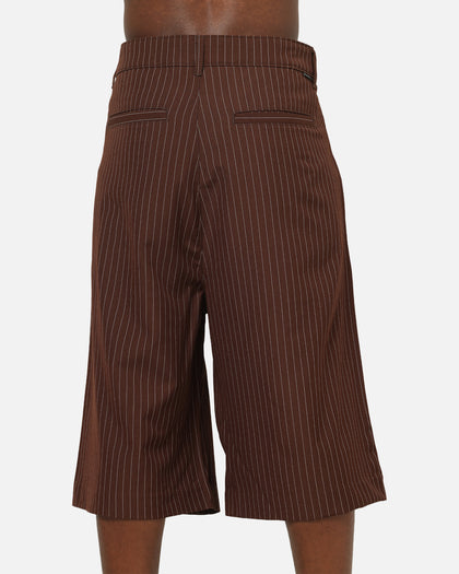 Carre Heritage Pleated Shorts Brown
