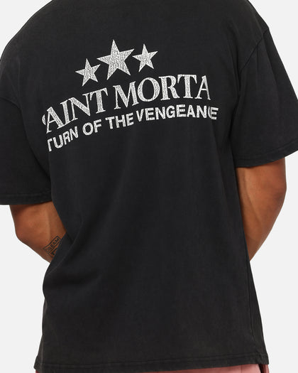 Saint Morta Vengeance T-Shirt Black Acidwash