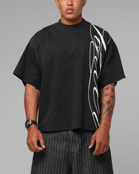 Loiter Script T-Shirt Washed Black