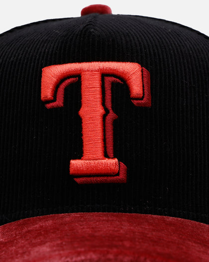 New Era Texas Rangers 'Velvet Cord Certified Lover' 9FORTY A-Frame Premium Corduroy Snapback Black