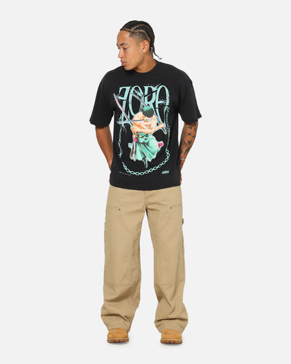 73Studio X One Piece Zoro Vintage T-Shirt Off Black