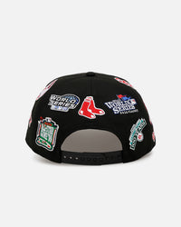 New Era Boston Red Sox 'All Over Embroidery' 9FORTY A-Frame Snapback Black