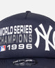 New Era New York Yankees 'Puff Print' Pre-Curved Golfer Trucker Snapback Navy