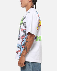 73Studio Marvel The Hulk Lashes Out All Over Print T-Shirt White