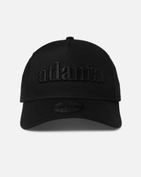 New Era Atlanta Hawks 'NBA Black On Black' 9FORTY A-Frame Snapback Black