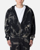 MNML Sun Burned Zip Up Hoodie Washed Black