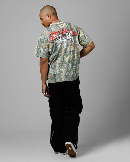Loiter Tribal Skull Camo T-Shirt Real Tree Camo