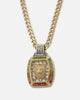 Guess Mainline 21" Lion Pave Charm Necklace Gold