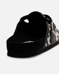 Octavious Marks Onyx Leather Clogs Black
