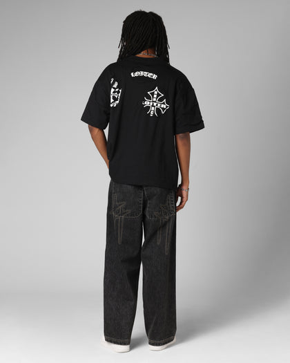 Loiter Destruction T-Shirt Black Wash