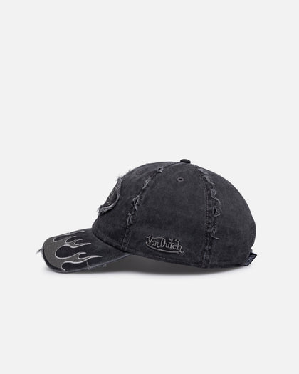 Von Dutch Flames Dad Strapback Washed Black