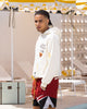 Loiter Patchwork Hoodie Off White