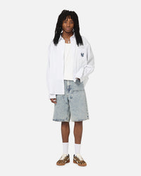 XXIII Diamond Buckle Back Jorts Blue Stonewash