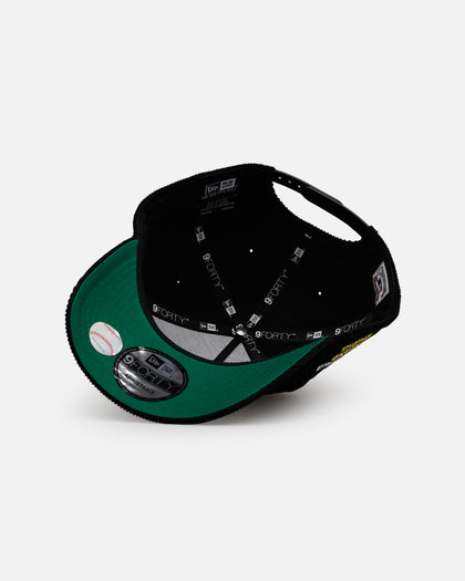 New Era Oakland Athletics 'Black Cord' 9FORTY A-Frame Corduroy Snapback Black