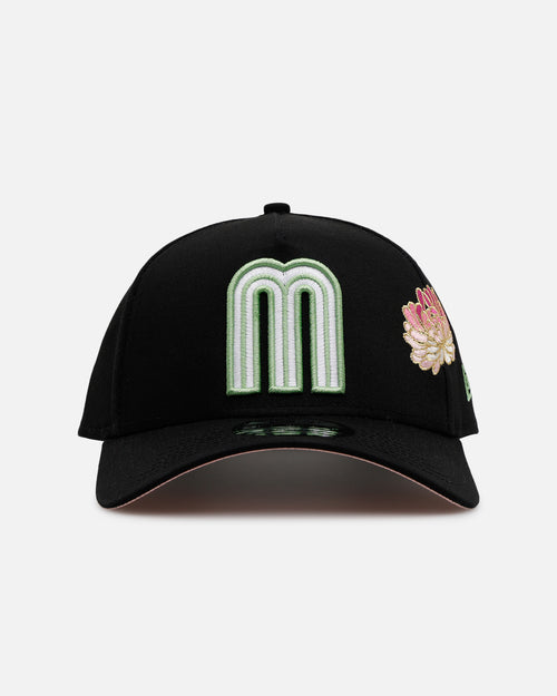 New Era Mexico National Baseball Team 'Satin Flower' 9FORTY A-Frame Snapback Black/Pink