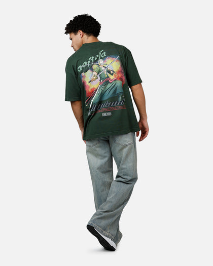 Hypland X One Piece Zoro Flame T-Shirt Green