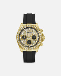 Guess Mainline Victor Crystal Bracelet Watch Gold/Black