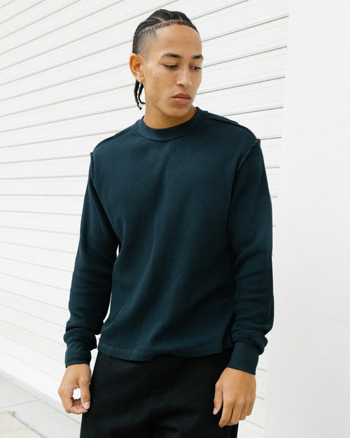 American Thrift Long Sleeve Thermal T-Shirt Washed Black