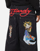 Ed Hardy Ultra Wide Leg Denim Jeans Indigo