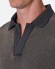 MNML Polo Thermal Long Sleeve T-Shirt Charcoal Grey