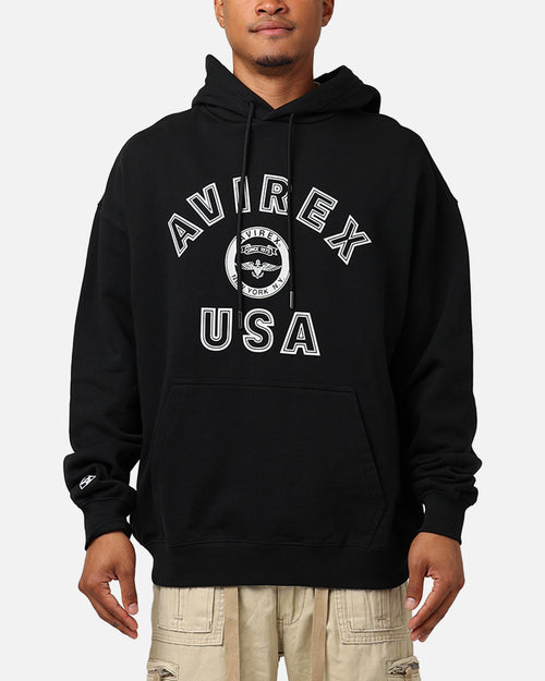 Avirex Stadium Hoodie Black