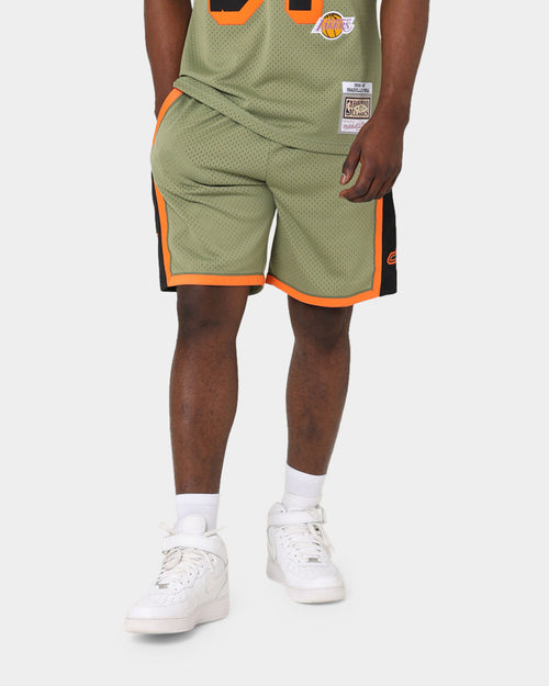 Mitchell & Ness Los Angeles Lakers Flight Swingman Shorts Olive