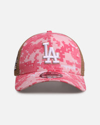 New Era Los Angeles Dodgers 'Digi Camo' 9FORTY A-Frame Trucker Snapback Pink/White