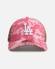 New Era Los Angeles Dodgers 'Digi Camo' 9FORTY A-Frame Trucker Snapback Pink/White