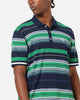 Adidas Originals Knit Stripe Polo T-Shirt Night Indigo/Green