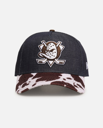 New Era Anaheim Ducks 'Denim Cowhide' 9FORTY A-Frame Snapback Navy