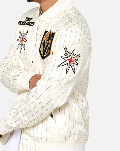 Pro Standard Vegas Golden Knights Pinstripe Jacket Eggshell/Yellow